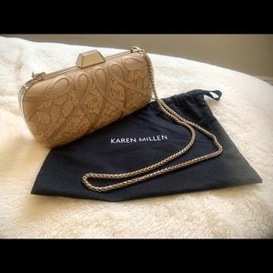 Evening Clutch Beige Pink Vintage Look